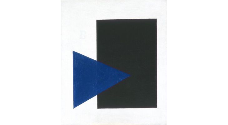 Suprematist Composition (Blue Triangle and Black Rectangle) by Kazimir Malevich
